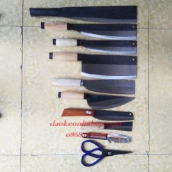 Bộ dao 10 món nhà bếp cán gỗ cán thép
