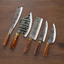 Bộ dao 5 món thép nhíp xe ô tô cao cấp